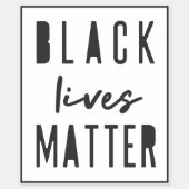 Sticker L'importance de la vie noire | Bumper de voiture B (Devant)