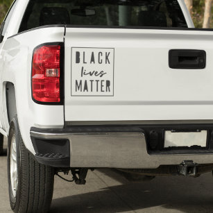 Sticker L'importance de la vie noire   Bumper de voiture B