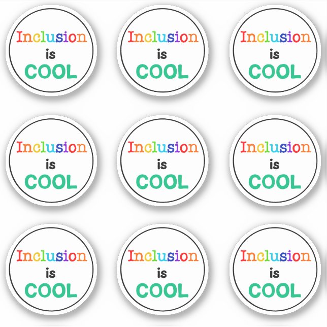 Sticker L'inclusion est le pack de sensibilisation COOL Ne (Devant)