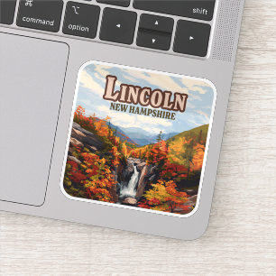 Sticker Lincoln New Hampshire Franconia Falls Automne