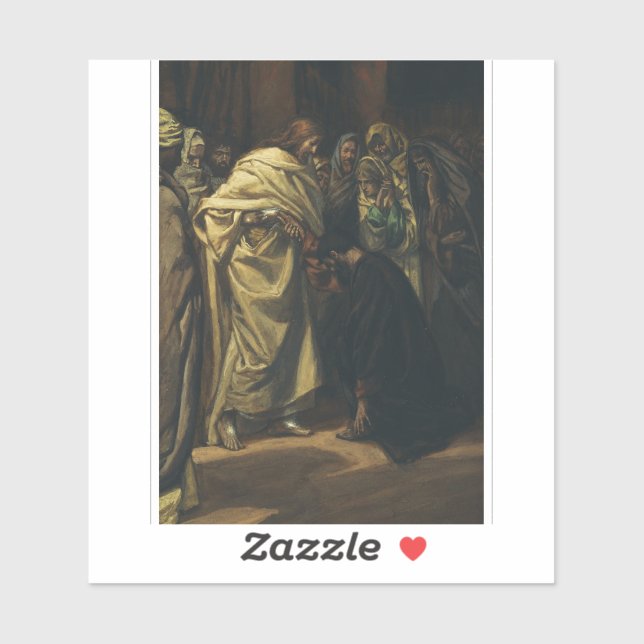 Sticker L'incrédulité de Saint Thomas par James Tissot (Feuille)