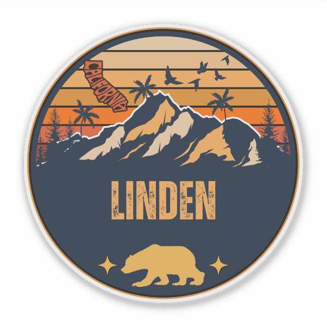 Sticker Linden, Californie (Devant)