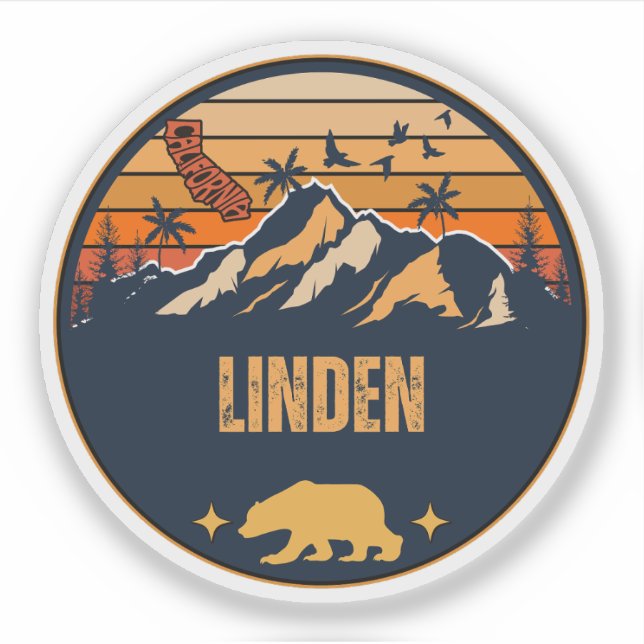 Sticker Linden, Californie (Devant)