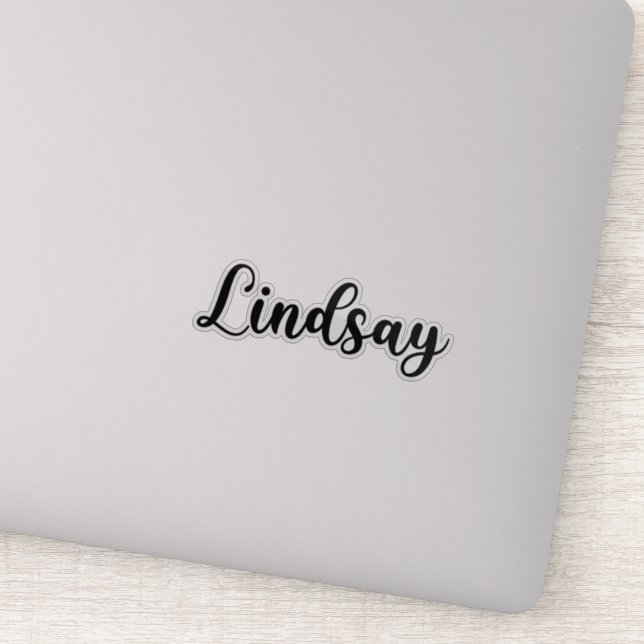 Sticker Lindsay Name - Calligraphie manuscrite (Détail)