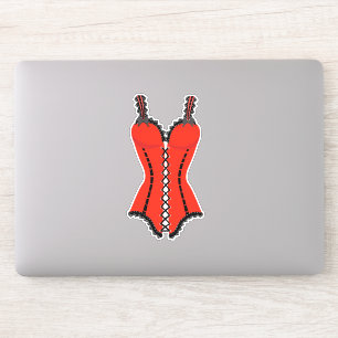 Sticker Lingerie rouge et noir