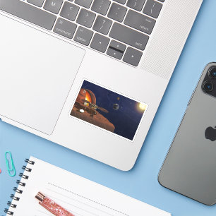 Sticker L'interprétation de l'artiste de la Lander de visi