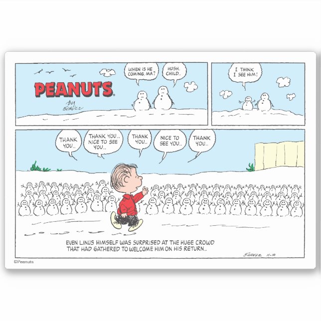 Sticker Linus de bienvenue des Snowmen (Devant)