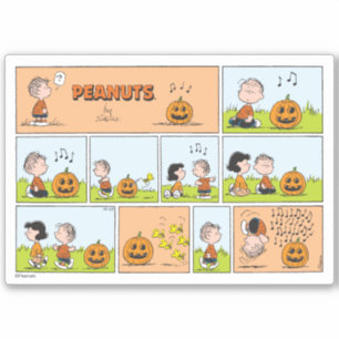 Sticker Linus & Lucy   Chanter Jack-O-Lantern