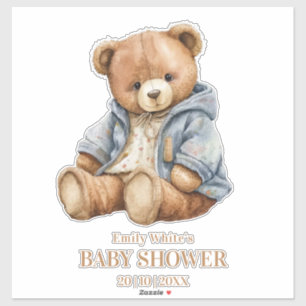 Sticker L'Invitation Baby shower De L'Ours En Teddy Peut A