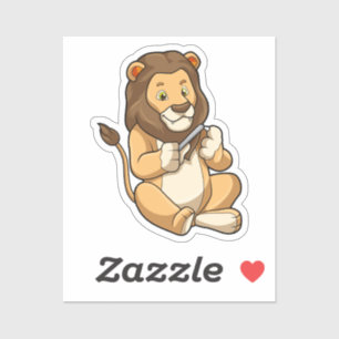 Sticker Lion avec flèches à ongles