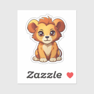 Sticker Lion caricature