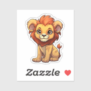 Sticker Lion caricature