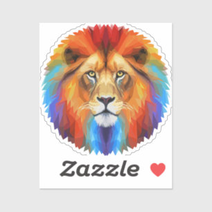 Sticker Lion coloré