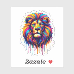Sticker Lion de séchage de peinture