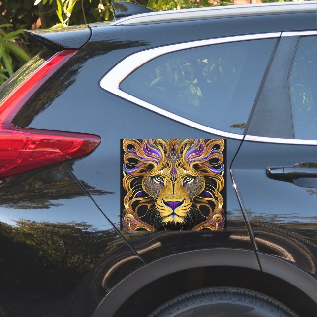 Sticker Lion Gold Filigree (Coté voiture)
