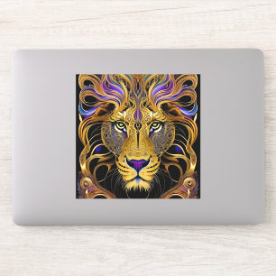 Sticker Lion Gold Filigree