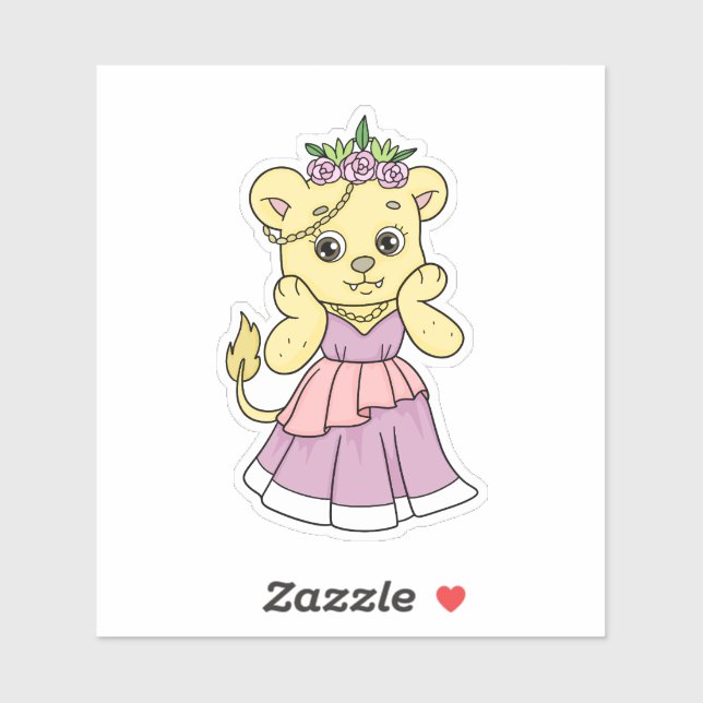 Sticker Lion Princess (Feuille)