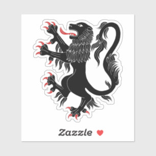 Sticker Lion Rampant Sable