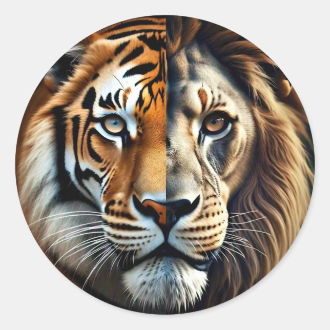 Sticker Lion & Tiger Digi (Devant)