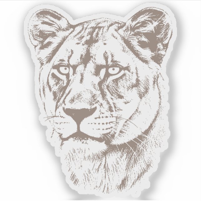 Sticker Lioness Illustration (Devant)