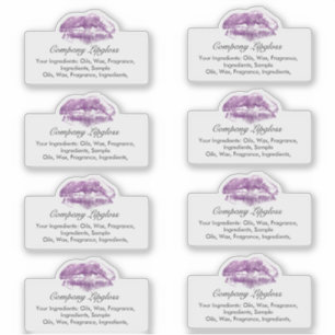 Sticker Lipgloss Lip Empreinte Logo Ingrédient Entreprise