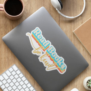 Sticker Lire les livres Be Kind Retro
