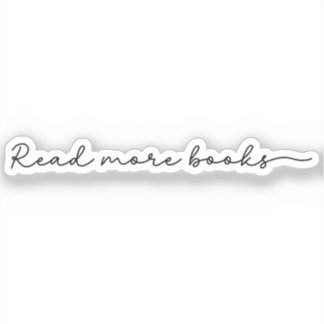 Sticker Lire plus Livres minimaliste