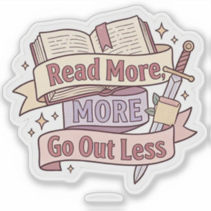 Sticker Lisez plus, sortez moins - Lecteur Cosy Drôle
