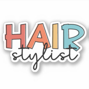 Sticker Liste de cheveux Rétro Coiffeuse Cute