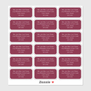 Sticker Liste d'envoi d'invités minimalistes de Bourgogne