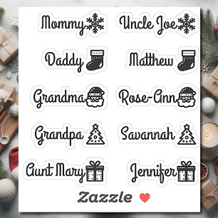 Sticker Liste d'invités personnalisée Noms Symboles de Noë