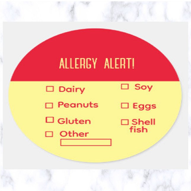 Sticker Liste modifiable des alertes d'allergie (Créateur téléchargé)