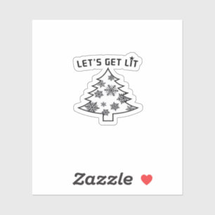 Sticker Lit Noël Arbre de Noël Lumières de vacances Essent