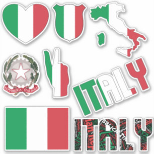 Sticker L'Italie Extraordinaire forme les symboles nationa