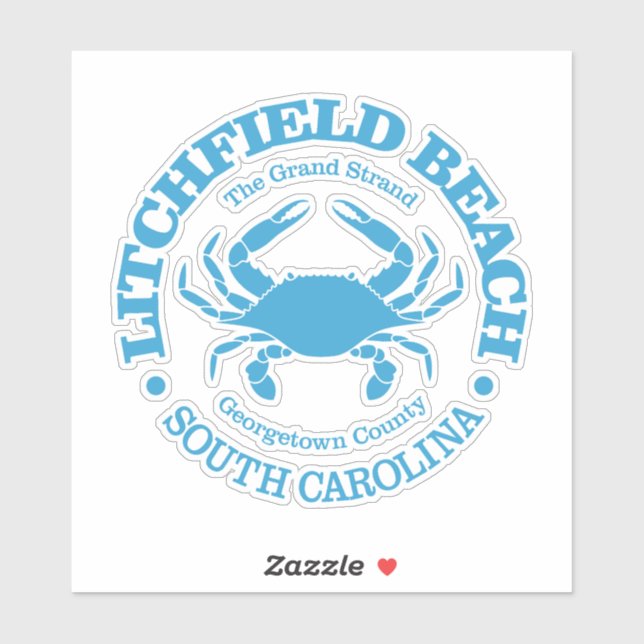 Sticker Litchfield Beach (crabe) (Feuille)
