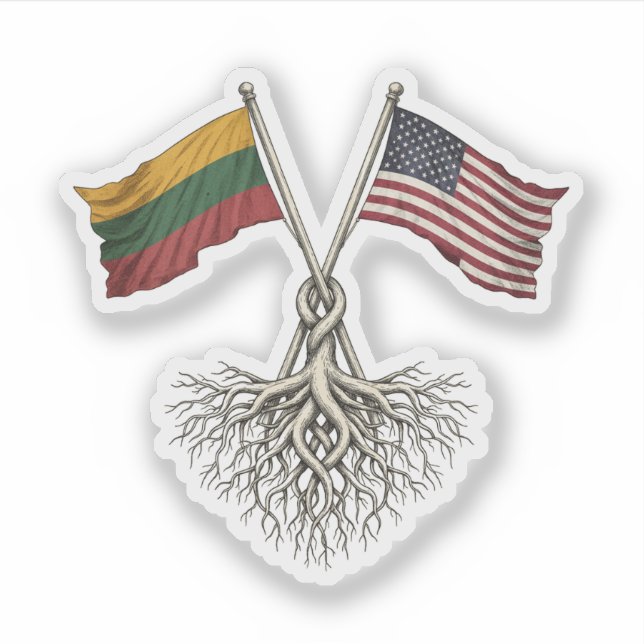 Sticker Lithuanian-American (Devant)