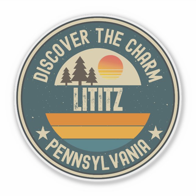 Sticker Lititz, Pennsylvanie (Devant)