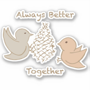 Sticker Little Birds and Chicks - Little Birdies coll.