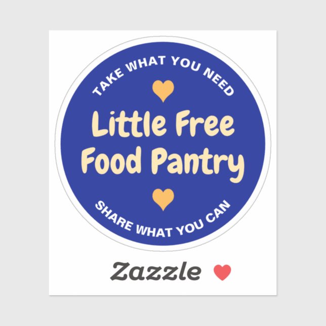 Sticker Little Free Food Pantry Take What You Need (Feuille)