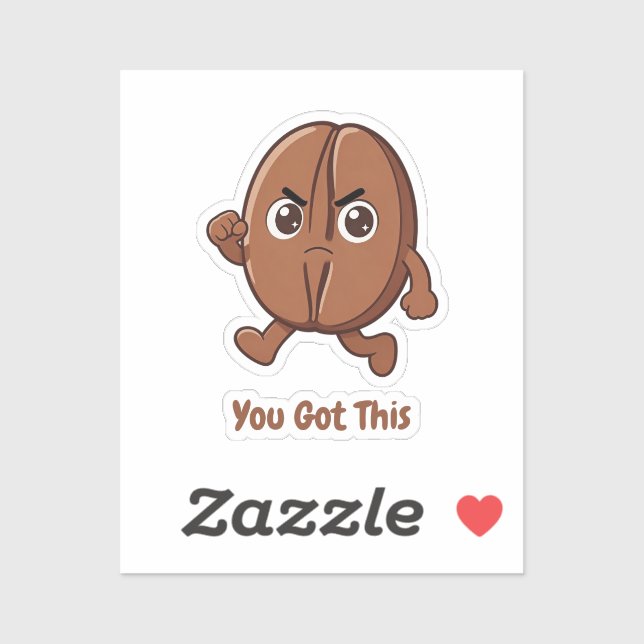 Sticker Little Kaka – Propulsé par le Café (Feuille)