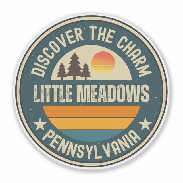 Sticker Little Meadows, Pennsylvanie (Devant)