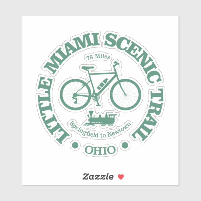Sticker Little Miami Pittoresque Trail (cyclisme) (Feuille)