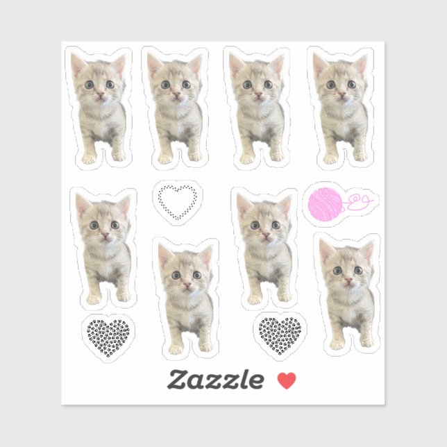 Sticker Little Miss Winter - Chat / Kitten (Feuille)