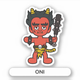Sticker Little Oni- Folklore Japonais