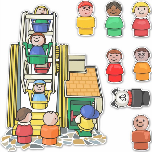 Sticker Little People Ferris Wheel Fun (Devant)