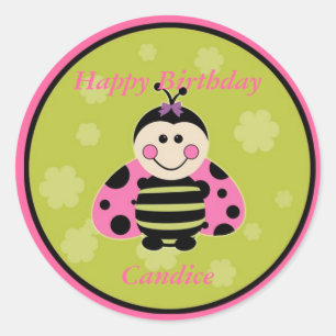Sticker Little Pink Ladybug