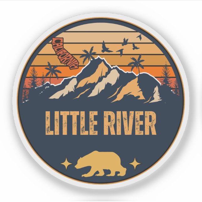 Sticker Little River, Californie (Devant)