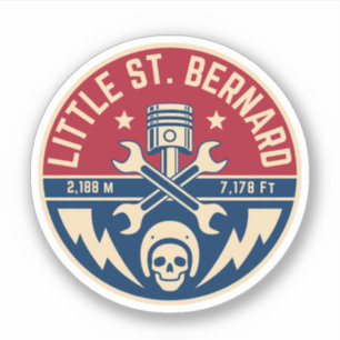 Sticker Little St Bernard Pass Français italique Alpine