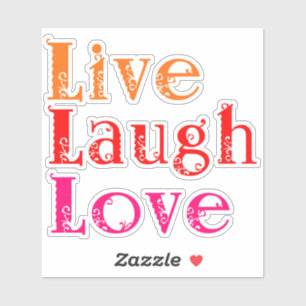 Sticker Live Laugh Love