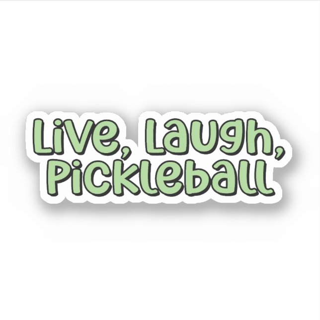 Sticker Live, Rire, Pickleball Green Pickleball (Devant)